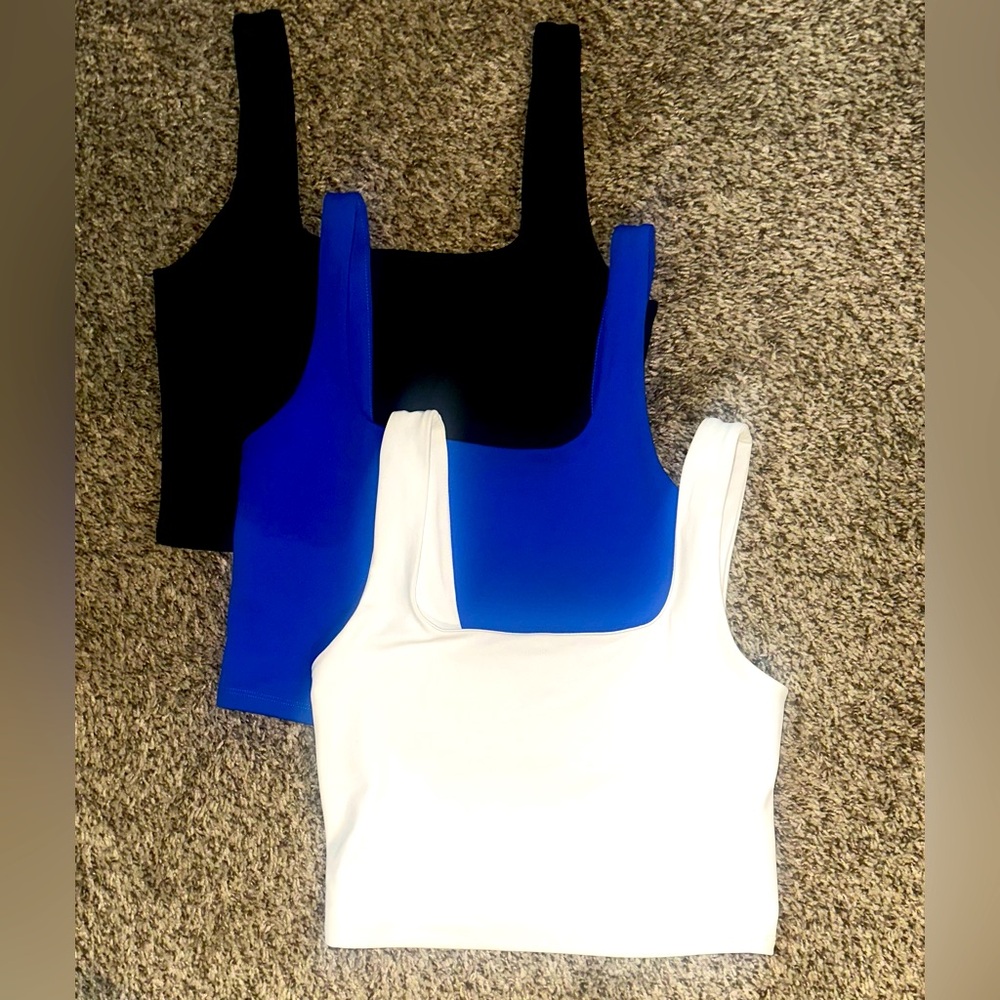 Express Women's Tank Tops - Black, Blue, and White